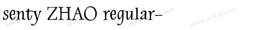 senty ZHAO regular字体转换